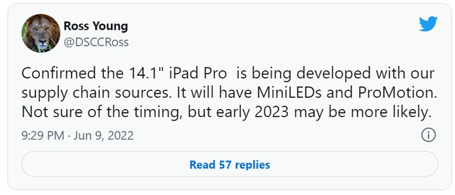 iPad Pro 14 inch mới: Màn hình Mini-LED, chip M2, ra mắt trong năm 2023 - Ảnh 1. iPad Pro 14 inch mới: Màn hình Mini-LED, chip M2, ra mắt trong năm 2023 - Ảnh 1.