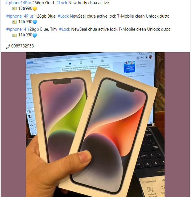 iPhone 14 lock chào bán với giá rẻ không tưởng - Ảnh 2. iPhone 14 lock chào bán với giá rẻ không tưởng - Ảnh 2.
