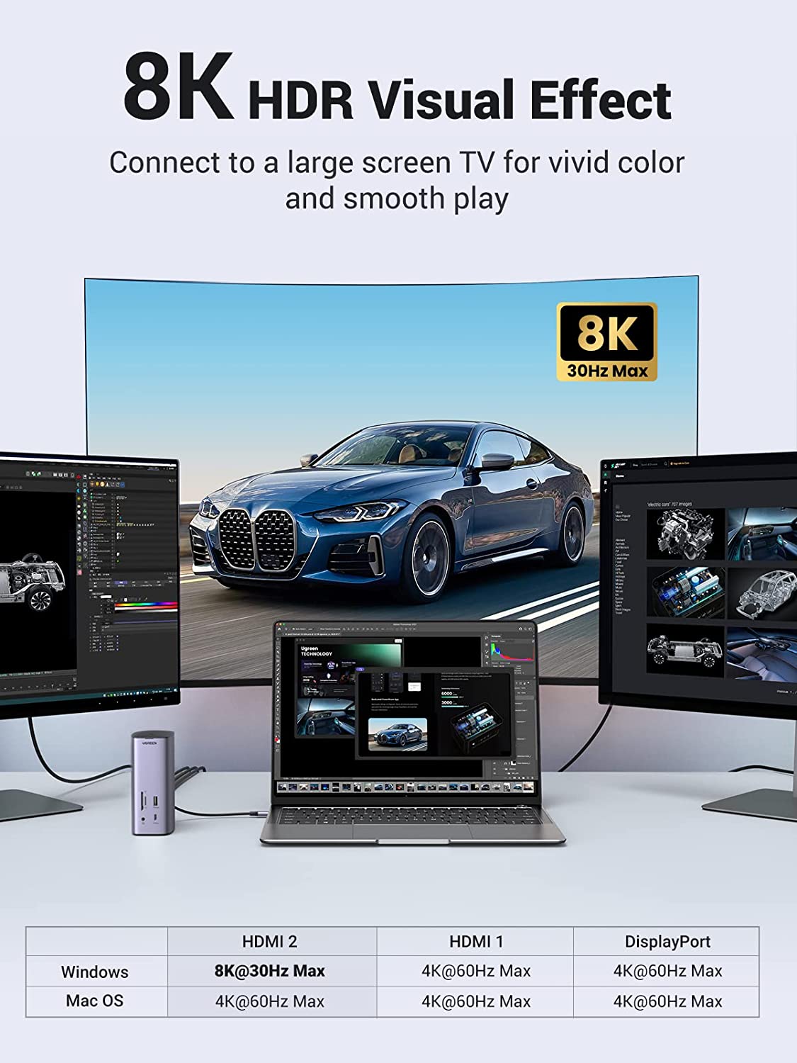 Bộ chuyển đổi Type C ra HDMI 8K@30Hz Bộ chuyển đổi Type C ra HDMI 8K@30Hz