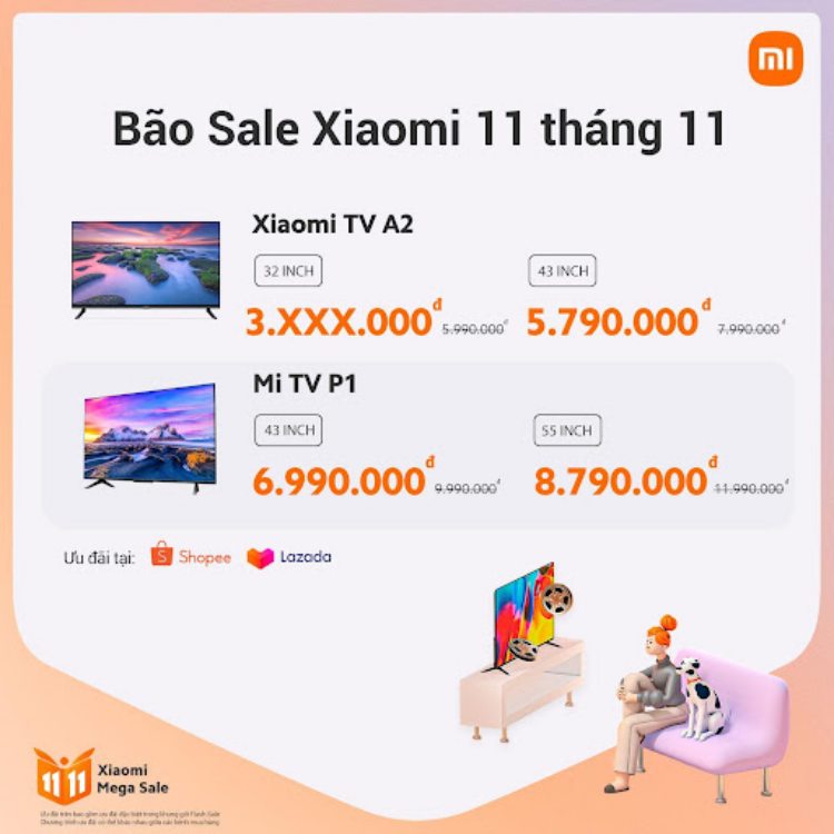 Bão sale Xiaomi 11.11 đổ bộ: Giảm sâu tới 3 triệu, đủ cả điện thoại, tablet, tai nghe lẫn tivi - Ảnh 4. Bão sale Xiaomi 11.11 đổ bộ: Giảm sâu tới 3 triệu, đủ cả điện thoại, tablet, tai nghe lẫn tivi - Ảnh 4.