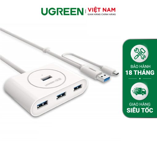 Bộ chia USB 4 cổng USB 3.0 UGREEN 20284 hỗ trợ OTG