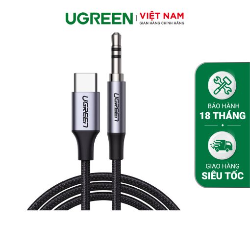 Bộ chuyển đổi âm thanh Hi-Fi Âm thanh nổi loại C sang Aux Tai nghe nam Dây cáp bện phụ trên xe