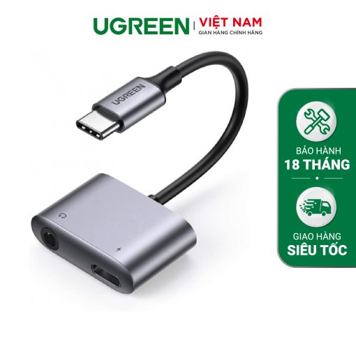 Bộ chuyển đổi có chipset hỗ trợ samsung nguồn PD 7cm usb type c sang 3.5mm Ugreen CM231 60164