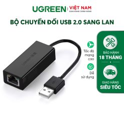 Bộ chuyển đổi USB 2.0 sang LAN 10/100 Mbps CR110 - Đen