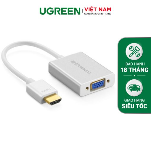 Bộ chuyển tín hiệu HDMI sang VGA kèm theo âm thanh dài 15CM UGREEN MM102 40212