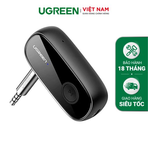 Bộ nhận âm thanh Bluetooth 5.0 UGREEN CM279 Hỗ trợ chuẩn âm thanh APTX - Độ trễ thấp, có micro hỗ trợ đàm thoại - Pin hoạt động 10 giờ liên tục