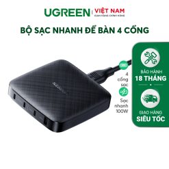 Bộ sạc nhanh 100W để bàn UGREEN 70869 Chuẩn sạc nhanh PD, QC 3.0 - Sạc được cho laptop