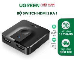 Bộ Switch HDMI 2 ra 1 UGREEN CM217 (tương thích ngược 1 ra 2) chuẩn 1.4