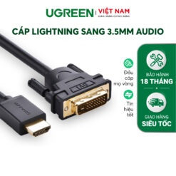 Cáp chuyển đổi HDMI sang DVI-D 24+1 dây tròn và dây dẹt dài 1-15M UGREEN HD106 - 1M-Tròn-30116