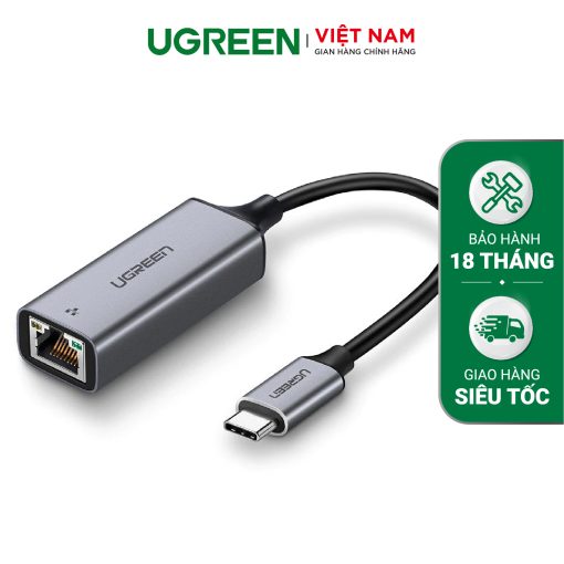 Cáp chuyển Type C sang cổng mạng UGREEN CM199 - Tốc độ mạng lên đến 1000Mbps - Khả năng tương thích rộng, chất liệu hợp kim tản nhiệt tốt