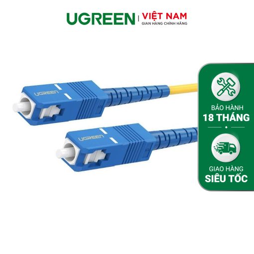 Cáp quang UGREEN NW131 - Lõi đơn SC sang SC, tốc độ quang điện - Bọc nhựa TPE chắc chắn