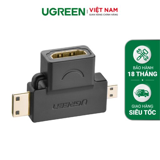 Đầu chuyển HDMI to Mini HDMI và Micro HDMI UGREEN HD129 1 đ