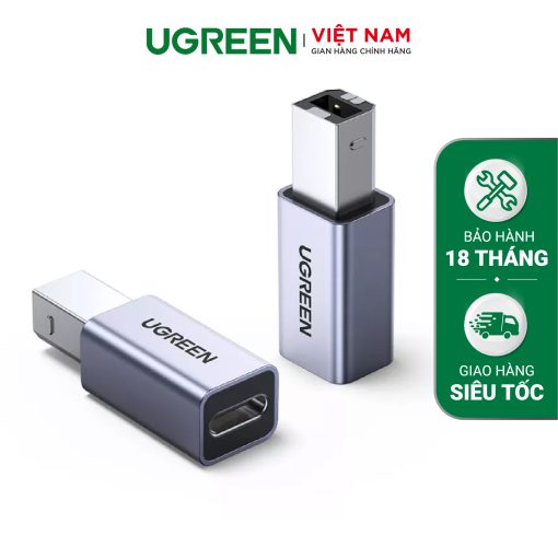 Đầu chuyển Type C sang cổng máy in USB B UGREEN US382 - Tốc độ truyền 480Mbs