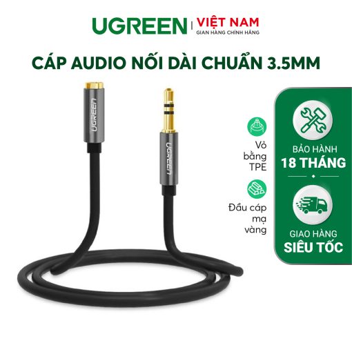 Dây AV nối dài 3.5mm đầu mạ vàng dài 3m UGREEN AV118 - 3M-10595