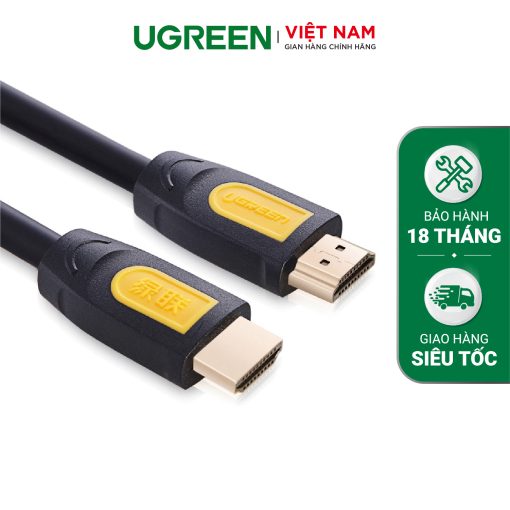 Dây cáp HDMI 2.0 4K60Hz UGREEN HD101 thuần đồng 19+1 dài 1.5m 2m 3m - Tương thích với SmartTV đầu DVD Set top box máy chiếu - Dẹt-3m-11186