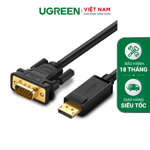 Dây chuyển đổi DisplayPort sang VGA hỗ trợ phân giải 1920x1200 dài 1-3M UGREEN DP105