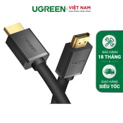 Dây HDMI 2.0 thuần đồng 19+1 độ dài từ 1-30m UGREEN HD104 - 1.5M-Đen-60820