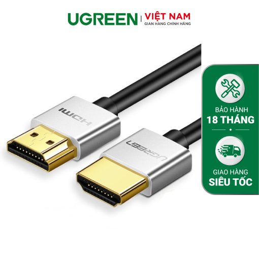 Dây HDMI 2.0 thuần đồng hỗ trợ 10Gbps, đầu hợp kim, dài từ 1-10M UGREEN HD117 - Đen