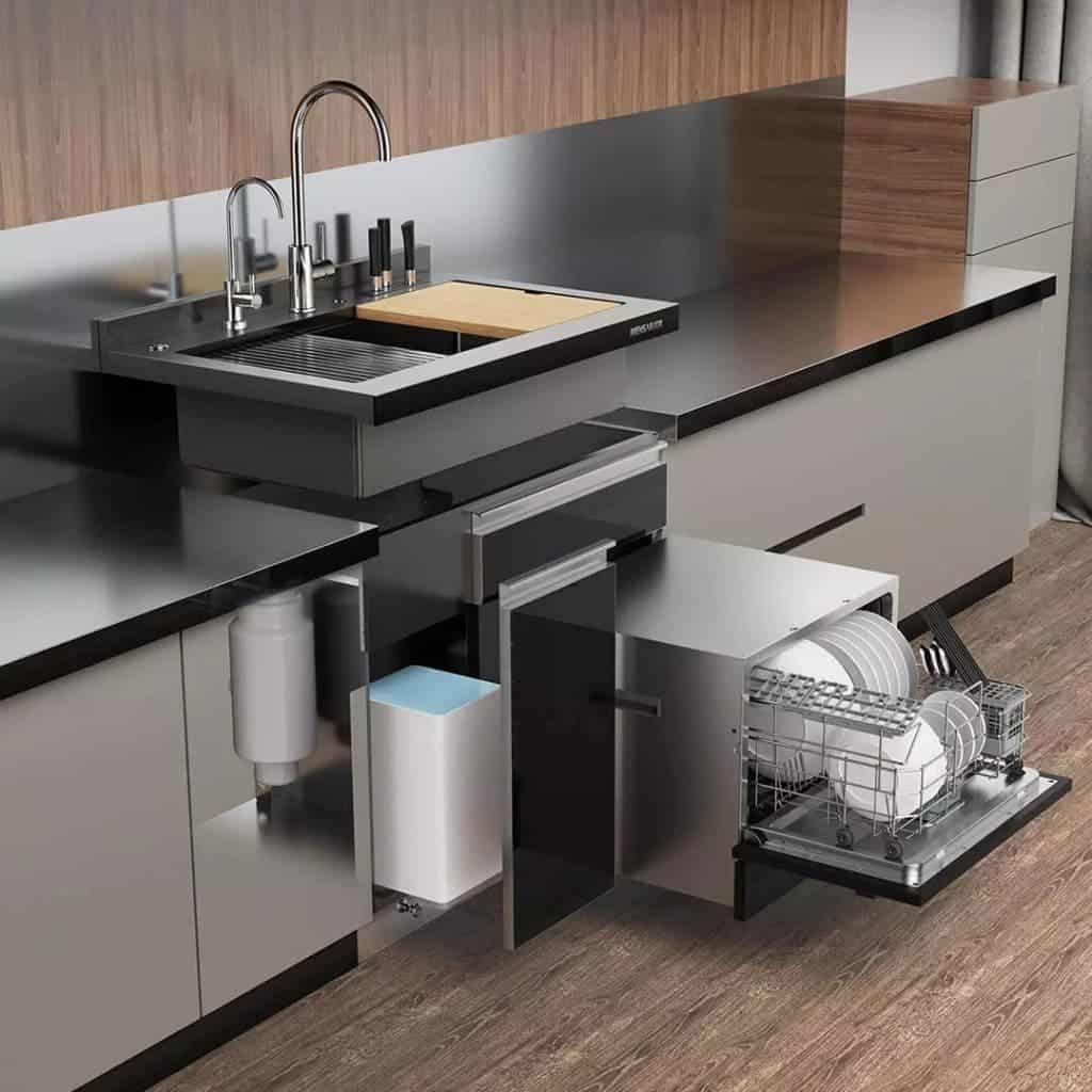 Xiaomi ra mắt tủ bếp kết hợp máy rửa bát, nghiền rác, lọc nước và bồn rửa, giá từ 21 triệu - Ảnh 2. Xiaomi ra mắt tủ bếp kết hợp máy rửa bát, nghiền rác, lọc nước và bồn rửa, giá từ 21 triệu - Ảnh 2.