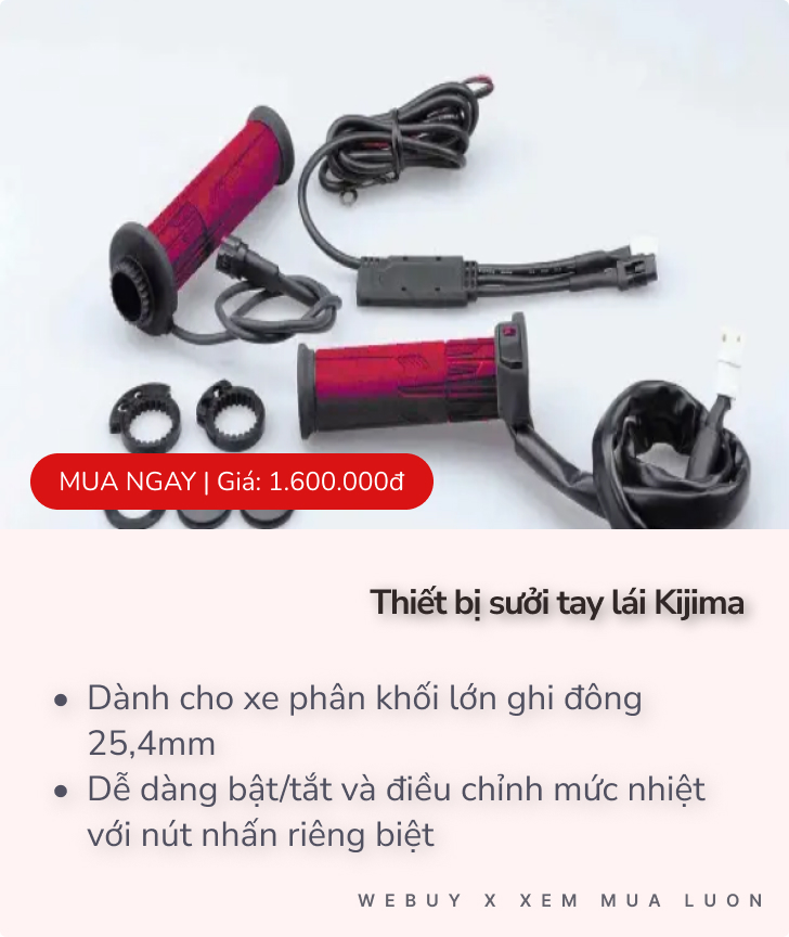 Thiết bị này có thể sưởi ấm tay lái xe máy, là “cứu cánh” cho mùa đông không lạnh - Ảnh 4. Thiết bị này có thể sưởi ấm tay lái xe máy, là “cứu cánh” cho mùa đông không lạnh - Ảnh 4.
