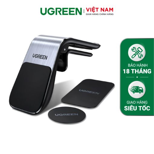 Giá đỡ điện thoại nam châm trên ô tô UGREEN LP290 - Lực hít mạnh, chất liệu nhôm tản nhiệt tốt