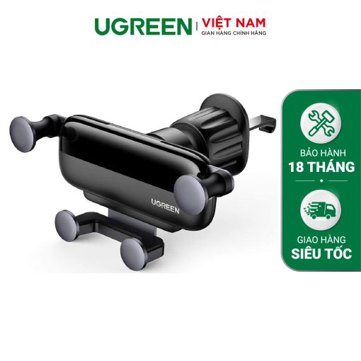 Giá đỡ điện thoại trên ô tô UGREEN 10995 - Góc xoay 360 độ - đen-10996