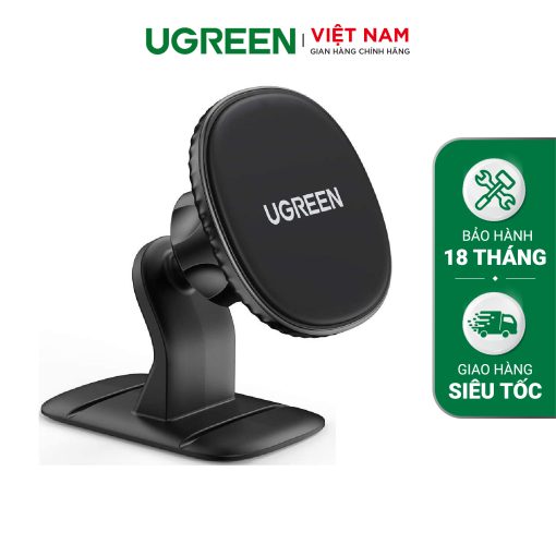 Giá đỡ điện thoại trên ô tô UGREEN LP176 - Chất liệu plastic, đệm silicon chống shock, chống xước - 80785-từ tính