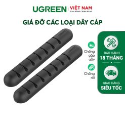 Giá đỡ kẹp dây sạc điện thoại dây âm thanh dây cáp mạng... 4 khe cài và 7 khe cài UGREEN LP114 - 50320-7khe cài-đen