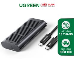 Hộp đựng ổ cứng M.2 UGREEN CM343 - Tốc độ truyền 40GpbsThunderbolt ™ 3 hỗ trợ ổ cứng 2 TB