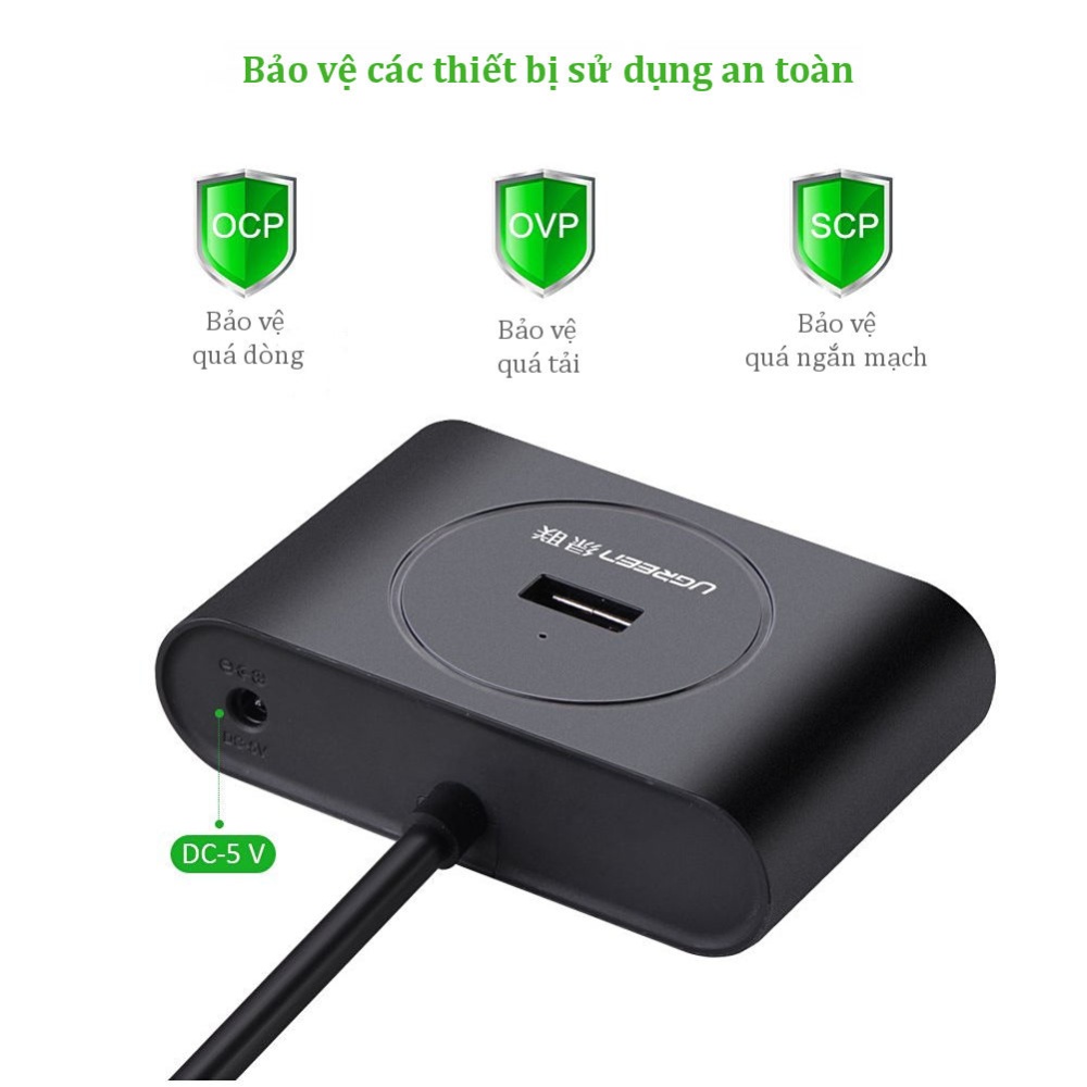 hub-usb-30-4-cong-toc-do-5gbps-dai-25-30cm-ugreen-cr113-5