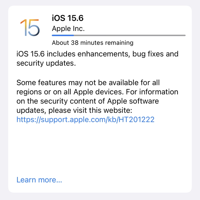 Apple phát hành iOS 15.6 và iPadOS 15.6 - Ảnh 1. Apple phát hành iOS 15.6 và iPadOS 15.6 - Ảnh 1.