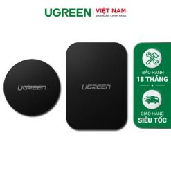 Miếng hít từ tính dùng cho điện thoại và giá đỡ UGREEN LP123 - Lực hít mạnh, an toàn cho điện thoại - Dễ sử dụng - màu đen-4pcs