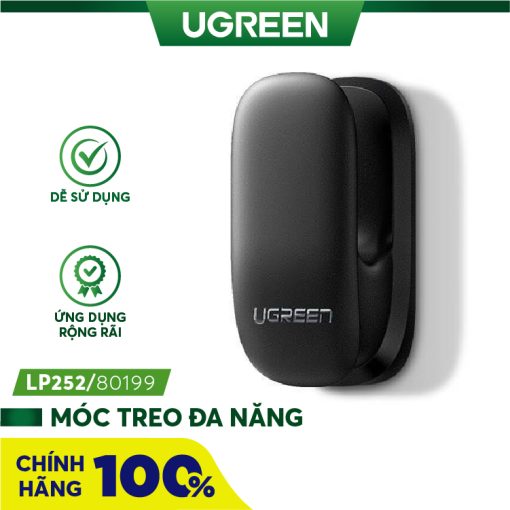 Móc đồ dán tường UGREEN LP252 - Túi 4 chiếc - Mặt dán tiện lợi, dùng trên ô tô, văn phòng,...