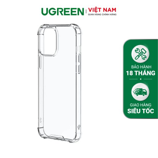 Ốp iPhone 12 chống shock UGREEN LP408 - Chất liệu TPU cao cấp chống bám vân tay, thiết kế siêu mỏng - Túi khí 4 góc chống va đập - trong suốt-6.7inches-iphone 12 Pro Max-20442-Apple iPhone 12 Pro Max