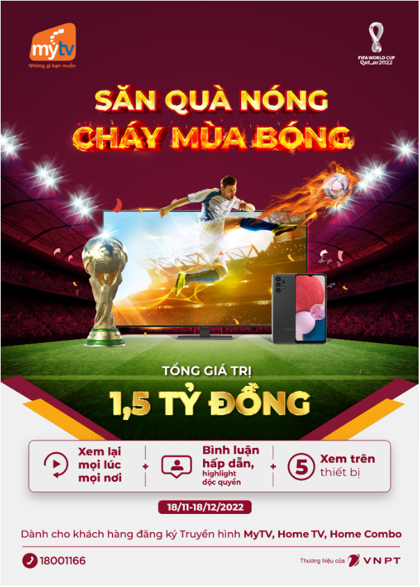 Khởi tranh World Cup 2022, MyTV tung ưu đãi Săn quà nóng - Cháy mùa bóng - Ảnh 1. Khởi tranh World Cup 2022, MyTV tung ưu đãi Săn quà nóng - Cháy mùa bóng - Ảnh 1.