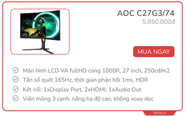 Từ 4 triệu đã mua được màn hình tần số quét cao để “cày” game, thêm vài triệu có HDR và độ phân giải 2K - Ảnh 6. Từ 4 triệu đã mua được màn hình tần số quét cao để “cày” game, thêm vài triệu có HDR và độ phân giải 2K - Ảnh 6.