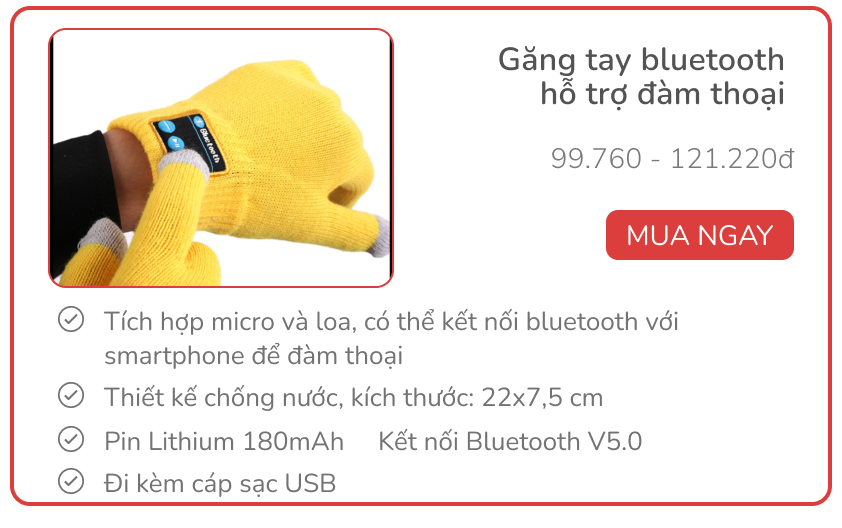 Găng tay mùa đông giờ nghe gọi được như điện thoại, tự sưởi kiêm chạm cảm ứng thông minh - Ảnh 1. Găng tay mùa đông giờ nghe gọi được như điện thoại, tự sưởi kiêm chạm cảm ứng thông minh - Ảnh 1.