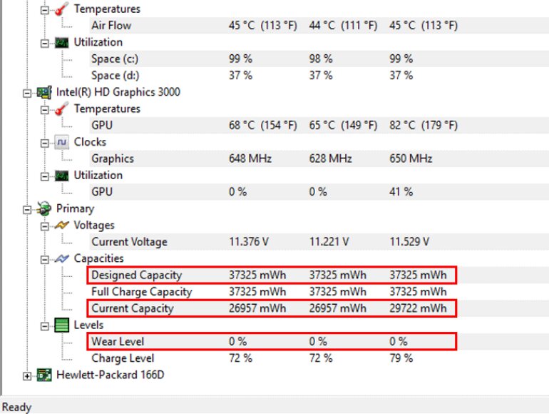 kiểm tra pin laptop