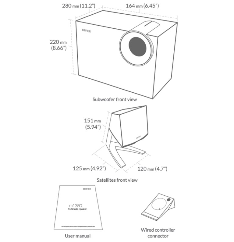 Loa vi tính Edifier M1380 - Màu đen - 2.1