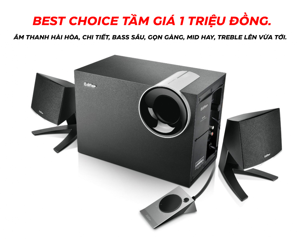 Loa vi tính Edifier M1380 - Màu đen - 2.1