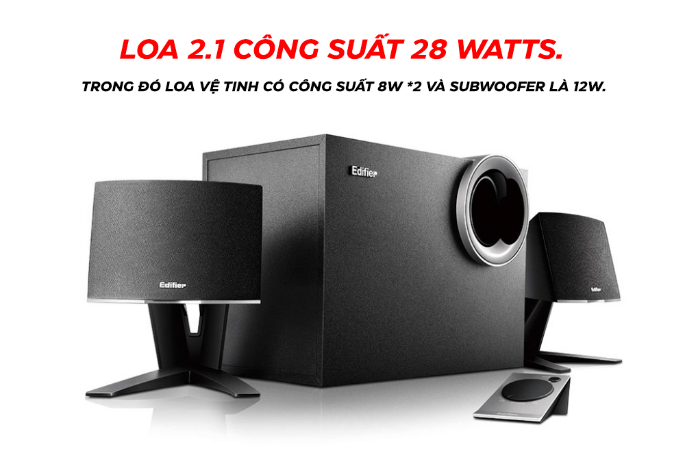 Loa vi tính Edifier M1380 - Màu đen - 2.1