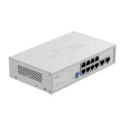 Switch PoE Witek WI-PS210S(V2) 8 cổng PoE 10/100Mbps, 2 cổng RJ45 Uplink 10/100Mbps