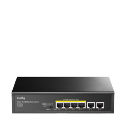 Switch PoE CuDy FS1006P 2.0 4-FE với 2 cổng Uplink FE